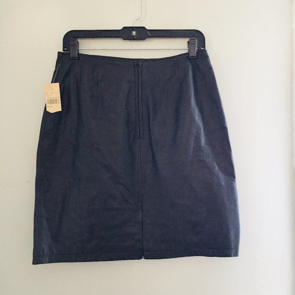 Wilsons Leather Vintage 100%  Leather Maxima A- Line Skirt Size 10 New With Tags - Picture 2 of 5
